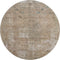 8' Beige Gray And Khaki Abstract Washable Round Rug With UV Protection