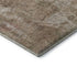 8' Beige Gray And Khaki Abstract Washable Round Rug With UV Protection