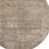 8' Beige Gray And Khaki Abstract Washable Round Rug With UV Protection