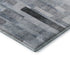 8' Blue Ivory And Gray Striped Washable Round Rug With UV Protection