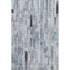8' X 10' Blue Ivory And Gray Striped Washable Area Rug With UV Protection