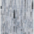 8' X 10' Blue Ivory And Gray Striped Washable Area Rug With UV Protection