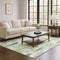 8' X 10' Green Gray And Ivory Striped Washable Area Rug With UV Protection