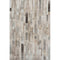 8' X 10' Taupe Ivory And Gray Striped Washable Area Rug With UV Protection