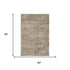 5' X 8' Brown Beige And Taupe Abstract Geometric Washable Area Rug With UV Protection