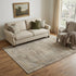 5' X 8' Brown Beige And Taupe Abstract Geometric Washable Area Rug With UV Protection