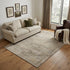 5' X 8' Brown Beige And Taupe Abstract Geometric Washable Area Rug With UV Protection
