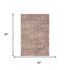 5' X 8' Salmon Copper And Beige Abstract Geometric Washable Area Rug With UV Protection