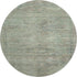 8' Teal Sage And Copper Abstract Geometric Washable Round Rug With UV Protection