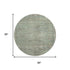 8' Teal Sage And Copper Abstract Geometric Washable Round Rug With UV Protection