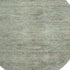 8' Teal Sage And Copper Abstract Geometric Washable Round Rug With UV Protection