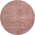 8' Terra Cotta Salmon And Blush Abstract Geometric Washable Round Rug With UV Protection