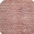 8' Terra Cotta Salmon And Blush Abstract Geometric Washable Round Rug With UV Protection