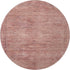 8' Terra Cotta Salmon And Blush Abstract Geometric Washable Round Rug With UV Protection