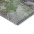 8' Green Purple And Ivory Abstract Washable Round Rug With UV Protection