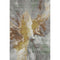 5' X 8' Gold Ivory And Gray Abstract Washable Area Rug With UV Protection