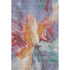 9' X 12' Orange Red And Teal Abstract Washable Area Rug With UV Protection