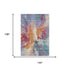 9' X 12' Orange Red And Teal Abstract Washable Area Rug With UV Protection