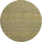 8' Sage Gold And Khaki Striped Washable Round Rug With UV Protection