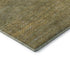 8' Sage Gold And Khaki Striped Washable Round Rug With UV Protection