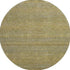 8' Sage Gold And Khaki Striped Washable Round Rug With UV Protection