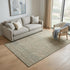 5' X 8' Beige Gray And Khaki Striped Washable Area Rug With UV Protection