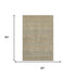 5' X 8' Beige Gray And Khaki Striped Washable Area Rug With UV Protection