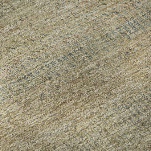 8' X 10' Beige Gray And Khaki Striped Washable Area Rug With UV Protection
