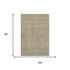 8' X 10' Beige Gray And Khaki Striped Washable Area Rug With UV Protection