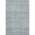 9' X 12' Blue Gray And Ivory Striped Washable Area Rug With UV Protection