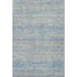 9' X 12' Blue Gray And Ivory Striped Washable Area Rug With UV Protection