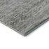 8' X 10' Gray Charcoal And Silver Striped Washable Area Rug With UV Protection