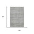 8' X 10' Gray Charcoal And Silver Striped Washable Area Rug With UV Protection