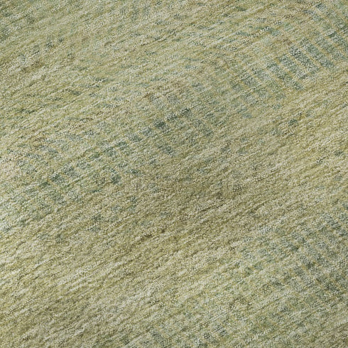 8' X 10' Wheat Gold And Green Striped Washable Area Rug With UV Protection