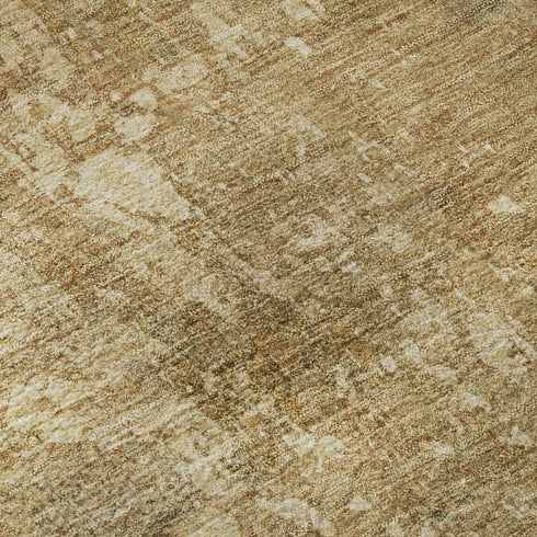 5' X 8' Brown And Beige Abstract Washable Area Rug With UV Protection