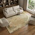 8' X 10' Brown And Beige Abstract Washable Area Rug With UV Protection