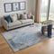5' X 8' Blue Gray And Charcoal Abstract Washable Area Rug With UV Protection