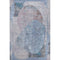 8' X 10' Blue Gray And Charcoal Abstract Washable Area Rug With UV Protection