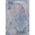 8' X 10' Blue Gray And Charcoal Abstract Washable Area Rug With UV Protection