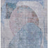 8' X 10' Blue Gray And Charcoal Abstract Washable Area Rug With UV Protection