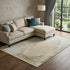 9' X 12' Taupe Beige And Rust Abstract Washable Area Rug With UV Protection