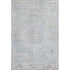 5' X 8' Beige Blue And Gray Floral Medallion Washable Area Rug With UV Protection