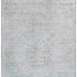 5' X 8' Beige Blue And Gray Floral Medallion Washable Area Rug With UV Protection