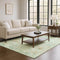 9' X 12' Sage Blue And Copper Floral Medallion Washable Area Rug With UV Protection