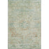 9' X 12' Sage Blue And Copper Floral Medallion Washable Area Rug With UV Protection
