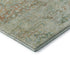 9' X 12' Sage Blue And Copper Floral Medallion Washable Area Rug With UV Protection