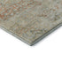 8' Tan Beige And Teal Floral Medallion Washable Round Rug With UV Protection