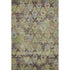 5' X 8' Brown Green And Gray Ikat Washable Area Rug With UV Protection