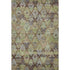 5' X 8' Brown Green And Gray Ikat Washable Area Rug With UV Protection