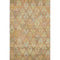 8' X 10' Copper Gold And Beige Ikat Washable Area Rug With UV Protection